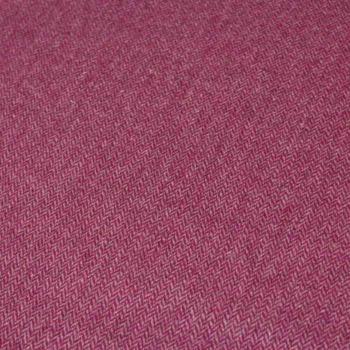 Tissu lainage tweed chevrons rose byzantin - Fabrication italienne
