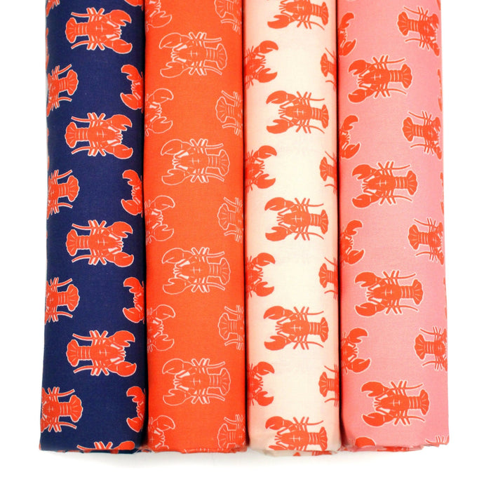 Tissu cotonnade HOMARD vermillon, 4 couleurs disponibles - OEKO-TEX STANDARD 100 - TissusPapi.com