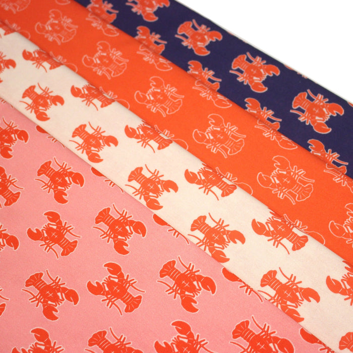 Tissu cotonnade HOMARD vermillon, 4 couleurs disponibles - OEKO-TEX STANDARD 100 - TissusPapi.com