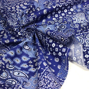 Tissu cotonnade, motif BANDANA paisley : rouge / bleu / vert - OEKO - TEX STANDARD 100 - TissusPapi.com
