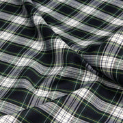 Tissu habillement Tartan carreaux motif traditionnel bleu marine, vert et blanc - OEKO - TEX® - TissusPapi.com