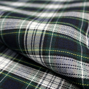 Tissu habillement Tartan carreaux motif traditionnel bleu marine, vert et blanc - OEKO - TEX® - TissusPapi.com
