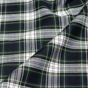 Tissu habillement Tartan carreaux motif traditionnel bleu marine, vert et blanc - OEKO - TEX® - TissusPapi.com