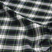 Tissu habillement Tartan carreaux motif traditionnel bleu marine, vert et blanc - OEKO - TEX® - TissusPapi.com