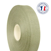 Ruban gros grain couleur vert kaki clair 25mm - Galette de 50 mètres - Fabrication française - TissusPapi.com