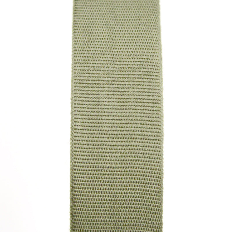 Ruban gros grain couleur vert kaki clair 25mm - Galette de 50 mètres - Fabrication française - TissusPapi.com