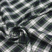 Tissu habillement Tartan carreaux motif traditionnel bleu marine, vert et blanc - OEKO - TEX® - TissusPapi.com