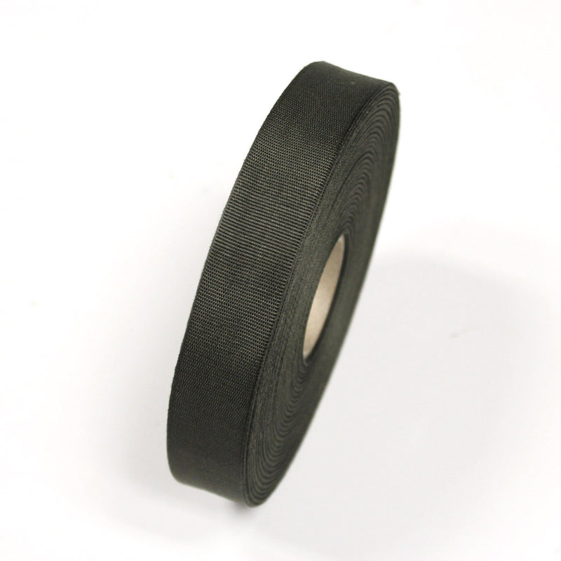 Ruban gros grain vert kaki 25mm - Galette de 50 mètres - Fabrication française - TissusPapi.com