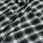 Tissu habillement Tartan carreaux motif traditionnel bleu marine, vert et blanc - OEKO - TEX® - TissusPapi.com