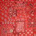 Tissu cotonnade, motif BANDANA paisley : rouge / bleu / vert - OEKO - TEX STANDARD 100 - TissusPapi.com
