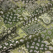 Tissu cotonnade, motif BANDANA paisley : rouge / bleu / vert - OEKO - TEX STANDARD 100 - TissusPapi.com