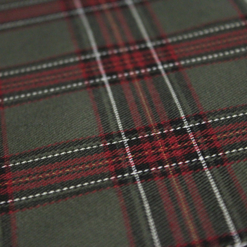 Tissu habillement Tartan carreaux motif traditionnel vert kaki noir et bordeaux - OEKO - TEX® - TissusPapi.com