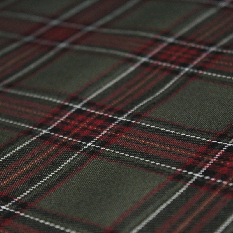 Tissu habillement Tartan carreaux motif traditionnel vert kaki noir et bordeaux - OEKO - TEX® - TissusPapi.com