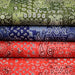 Tissu cotonnade, motif BANDANA paisley : rouge / bleu / vert - OEKO - TEX STANDARD 100 - TissusPapi.com