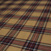 Tissu habillement Tartan carreaux motif traditionnel ocre, noir et bordeaux - OEKO - TEX® - TissusPapi.com