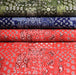 Tissu cotonnade, motif BANDANA paisley : rouge / bleu / vert - OEKO - TEX STANDARD 100 - TissusPapi.com