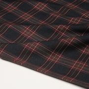 Tissu habillement Tartan carreaux motif traditionnel bleu marine et bordeaux - OEKO - TEX® - TissusPapi.com