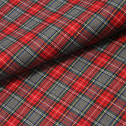 Tissu habillement Tartan carreaux motif traditionnel rouge, vert et gris - OEKO - TEX® - TissusPapi.com