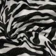 Tissu Velours imprimé motif ZEBRE : noir & blanc cassé - TissusPapi.com
