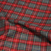 Tissu habillement Tartan carreaux motif traditionnel rouge, vert et gris - OEKO - TEX® - TissusPapi.com