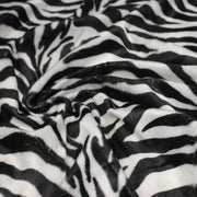 Tissu Velours imprimé motif ZEBRE : noir & blanc cassé - TissusPapi.com