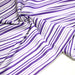 Tissu cotonnade aux rayures violettes, parme, blanches - TissusPapi.com