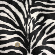 Tissu Velours imprimé motif ZEBRE : noir & blanc cassé - TissusPapi.com