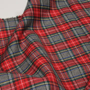 Tissu habillement Tartan carreaux motif traditionnel rouge, vert et gris - OEKO - TEX® - TissusPapi.com