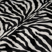 Tissu Velours imprimé motif ZEBRE : noir & blanc cassé - TissusPapi.com