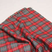 Tissu habillement Tartan carreaux motif traditionnel rouge, vert et gris - OEKO - TEX® - TissusPapi.com