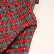 Tissu habillement Tartan carreaux motif traditionnel rouge, vert et gris - OEKO - TEX® - TissusPapi.com