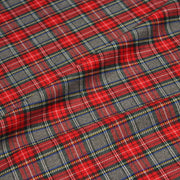 Tissu habillement Tartan carreaux motif traditionnel rouge, vert et gris - OEKO - TEX® - TissusPapi.com