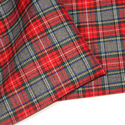 Tissu habillement Tartan carreaux motif traditionnel rouge, vert et gris - OEKO - TEX® - TissusPapi.com