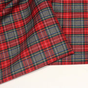 Tissu habillement Tartan carreaux motif traditionnel rouge, vert et gris - OEKO - TEX® - TissusPapi.com