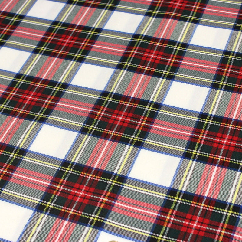 Tissu habillement Tartan motif traditionnel rouge, blanc, jaune, noir et vert - OEKO - TEX - TissusPapi.com