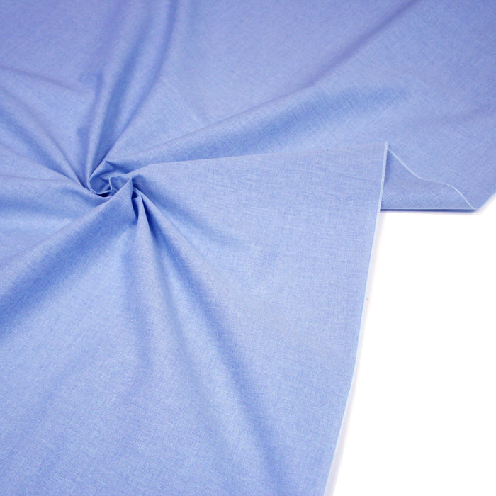 Tissu chambray de coton bleu - Standard 100 by OEKO-TEX