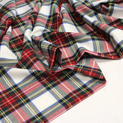Tissu habillement Tartan motif traditionnel rouge, blanc, jaune, noir et vert - OEKO - TEX - TissusPapi.com