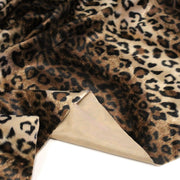 Tissu Velours imprimé motif LEOPARD aux couleurs fauves - TissusPapi.com