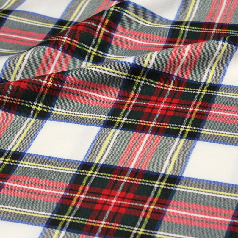 Tissu habillement Tartan motif traditionnel rouge, blanc, jaune, noir et vert - OEKO - TEX - TissusPapi.com
