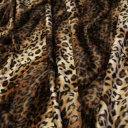 Tissu Velours imprimé motif LEOPARD aux couleurs fauves - TissusPapi.com