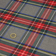 Tissu habillement Tartan motif traditionnel rouge, gris, jaune, noir et vert - OEKO - TEX® - TissusPapi.com