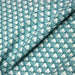Tissu popeline coton, fleurs stylisées vert céladon et blanc - TissusPapi.com