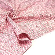 Tissu de Noël cotonnade blanc aux motifs géométriques rouges de Noël - TissusPapi.com