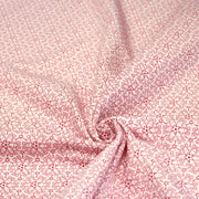 Tissu de Noël cotonnade blanc aux motifs géométriques rouges de Noël - TissusPapi.com