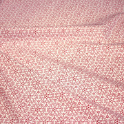 Tissu de Noël cotonnade blanc aux motifs géométriques rouges de Noël - TissusPapi.com