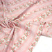 Tissu popeline coton, rayure romantique aux bouquets de roses façon dentelle - TissusPapi.com