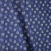 Tissu de Noël cotonnade bleu aux sapins blancs & blancs, étoiles grises - STANDARD 100 OEKO - TEX - TissusPapi.com
