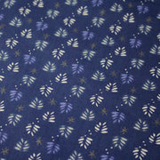 Tissu de Noël cotonnade bleu aux sapins blancs & blancs, étoiles grises - STANDARD 100 OEKO - TEX - TissusPapi.com