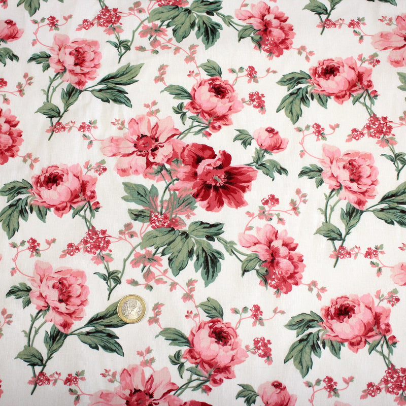 Tissu cotonnade ROSEWOOD, motif britannique fleuri, nombreuses couleurs - OEKO - TEX STANDARD 100 - TissusPapi.com