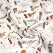 Tissu cotonnade, blanc aux chiens, collection AUTOMNE - STANDARD 100 OEKO - TEX - TissusPapi.com